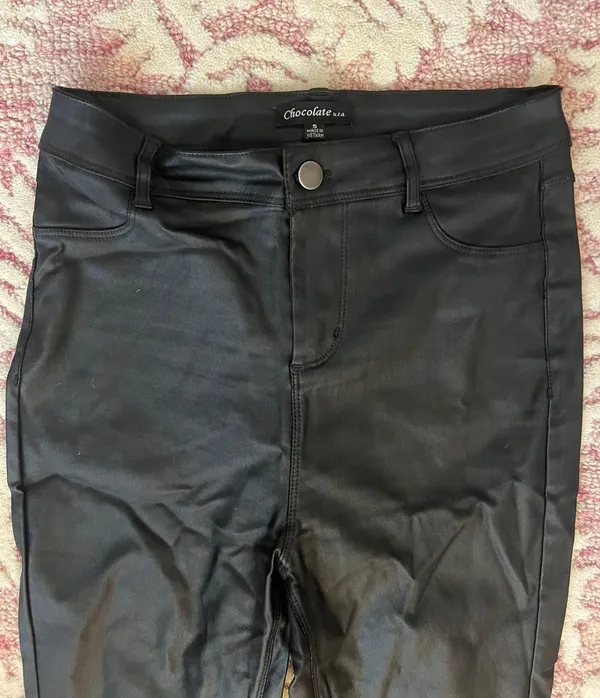 Black Leather Pants - Image 2