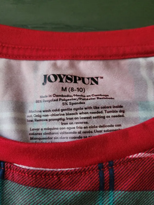 Joyspun Women's Red and green plaid Christmas pajama set Size M #christmas #pjs - Image 2