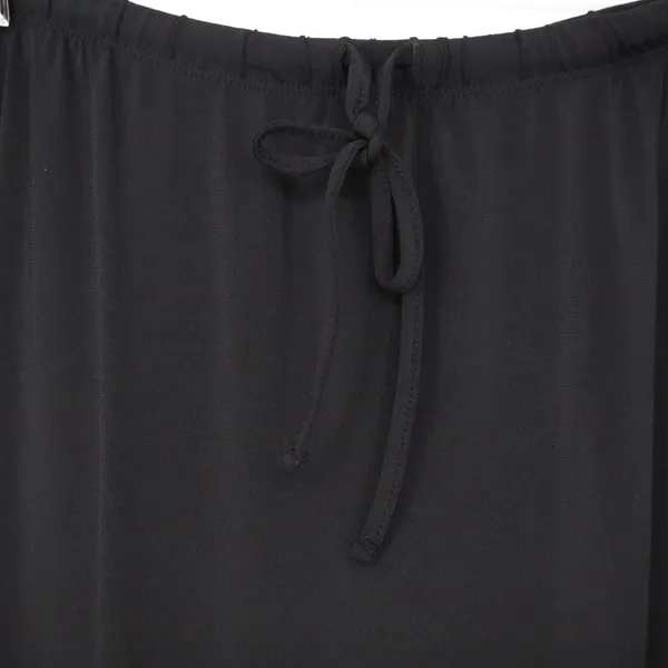 Liz Claiborne Skirt Womens L Liz & Co Black Ruffle Hem Stretch Maxi Excellent - Image 2