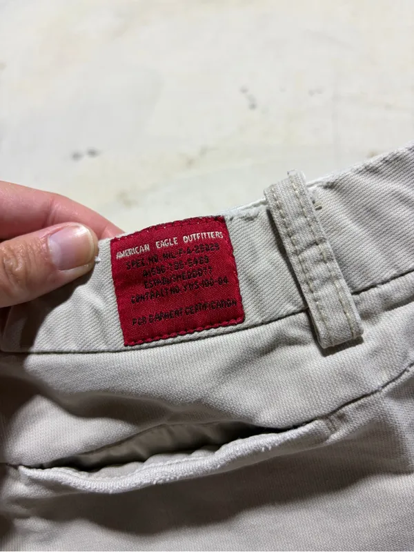 American Eagle y2k mini micro shorts tan khaki 6 - Image 8