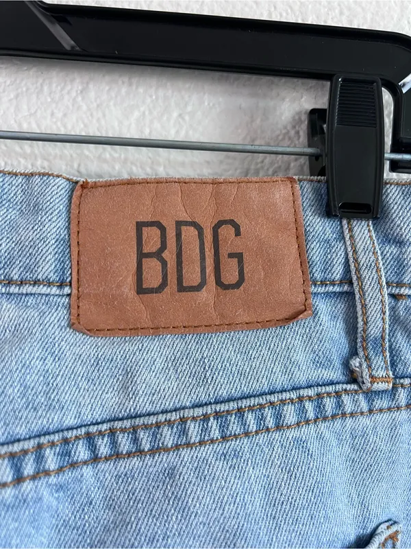 BDG Women's High-Waisted Cowboy Jean Straight Leg Distressed Denim 90's Y2K - Image 3