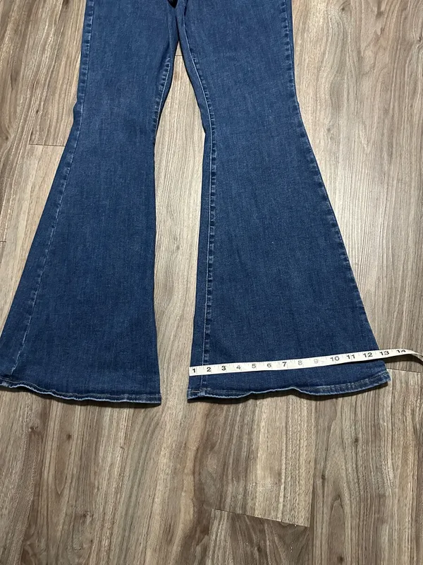 Arizona Jean Company Navy Blue Wide-Leg Flare Jeans - Image 8