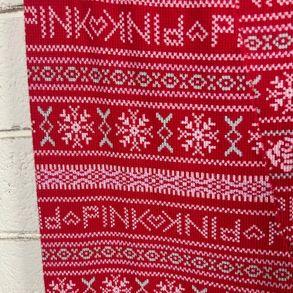 PINK Victoria’s Secret Red Snowflake Pajama Pants size XL - Image 3