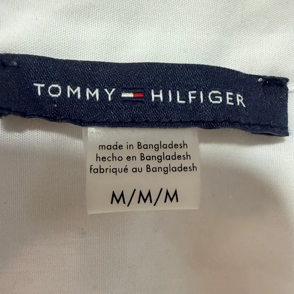 Tommy Hilfiger Navy and White Tag Shirt - Image 4