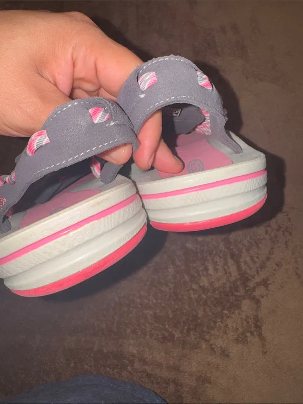 KEEN UNEEK Women's Woven Cord Sandals Grey Pink Size 9 - Image 5