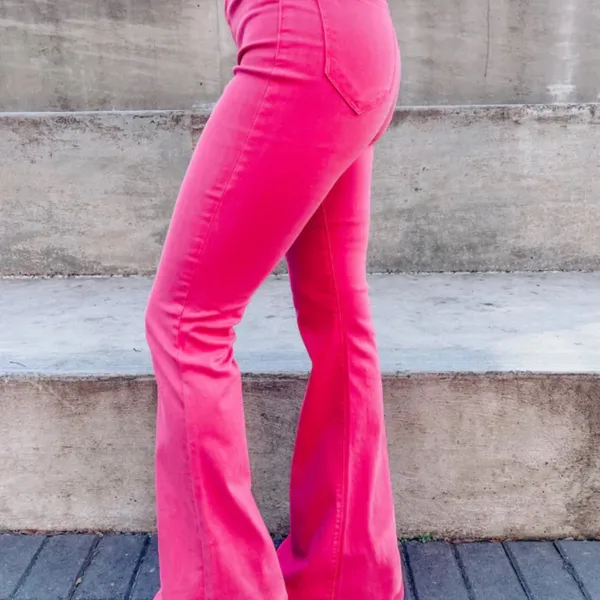 Cello Hot Pink Flare Pants Women’s Size 7 - Image 4