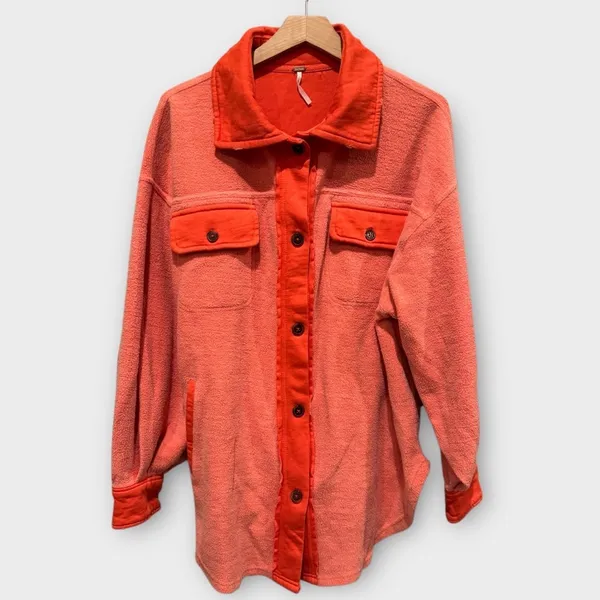 Free People We the Free Ruby Fleece Shirt Jacket Size Small - Image 7