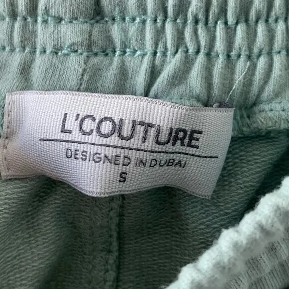 L'Couture Revive Lounge‎ Sweat Shorts Sage Green - Image 7