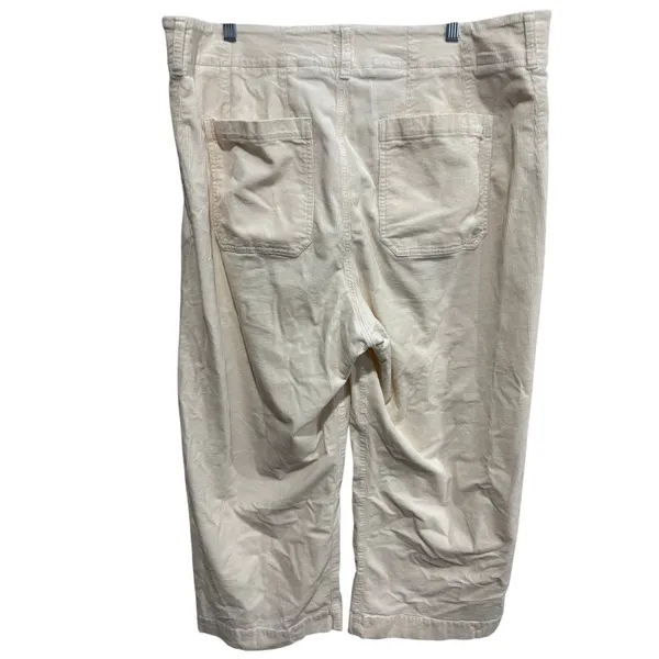 Maeve The Colette Cropped Wide Leg Corduroy Pants Women’s 20W Cream - Image 3