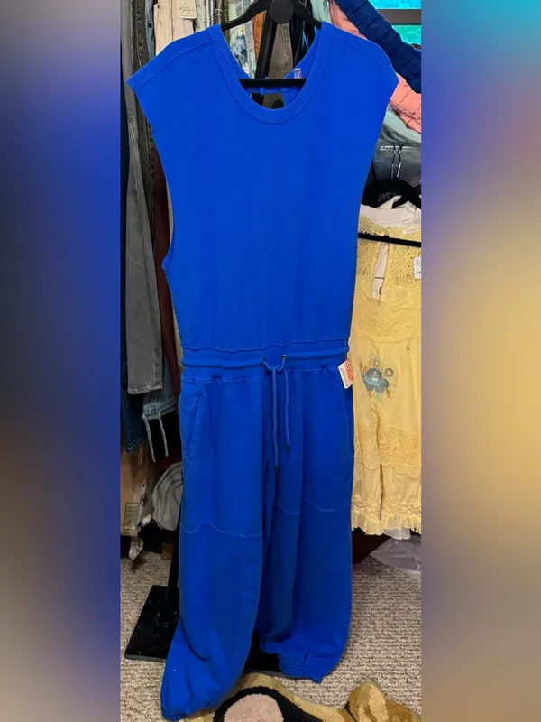 NWT Free People FP Movement Throw And Go Onesie - electric cobalt blue - XS - Image 7