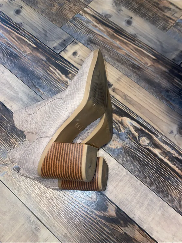 Altar'd State  Brynn Taupe Textured Ankle Booties - Image 5
