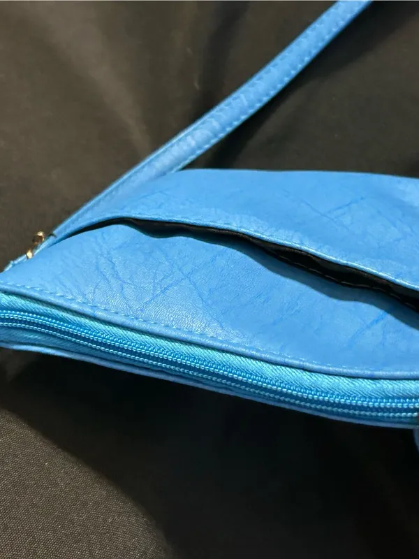 Blue Small Compact Women’s Crossbody Shoulder Bag Purse - Image 7