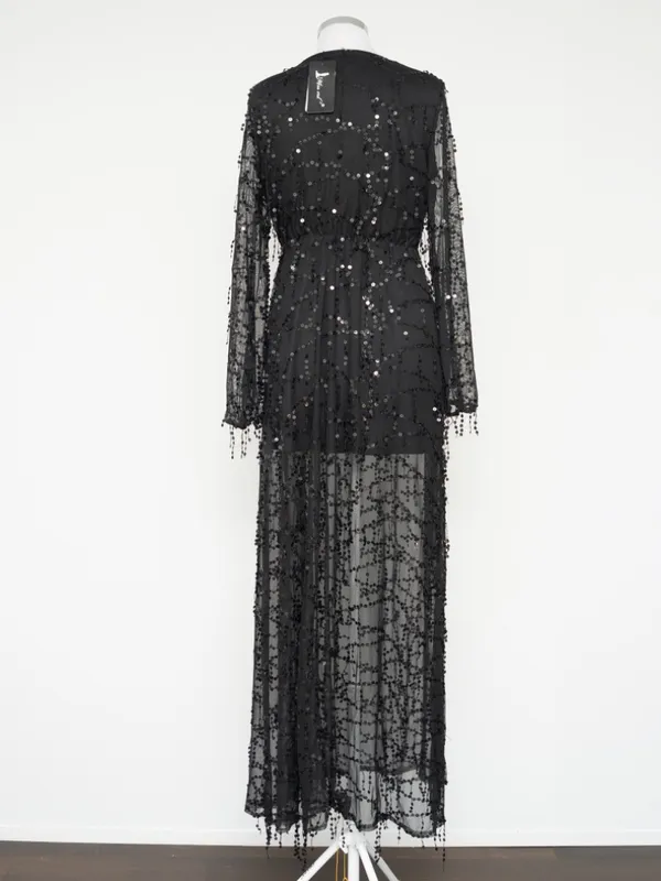 Miss Ord Sequin - Embellished Sheer Mesh Evening Gown - Image 4