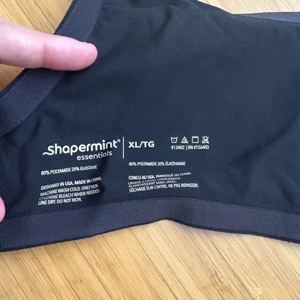 Shapermint XL Black Essential Smoothing Comfort Wireless Bra 13402 Stretch - Image 6