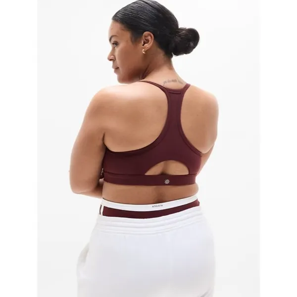 Athleta S Interval Sports Bra D-DD | Garnet Small - Image 5