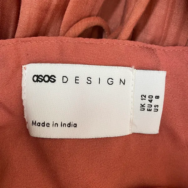 ASOS DESIGN plisse mini dress with puff sleeve in rose size 8 - Image 6