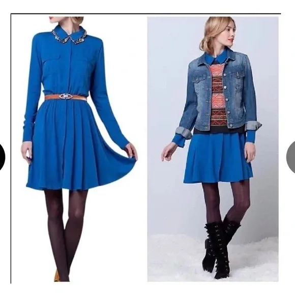 Maeve Long Sleeve Blue‎ Dakota Dress Size XS EUC - Image 3