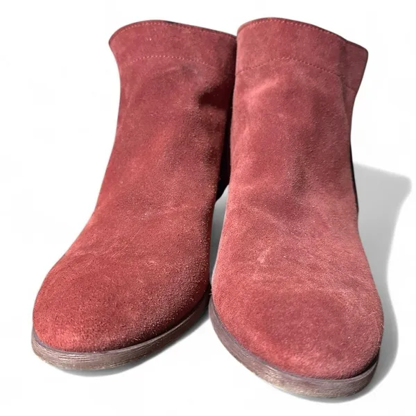 Sam Edelman Packer Women Size 8 Burgundy Suede Ankle Boots Western Booties - Image 3
