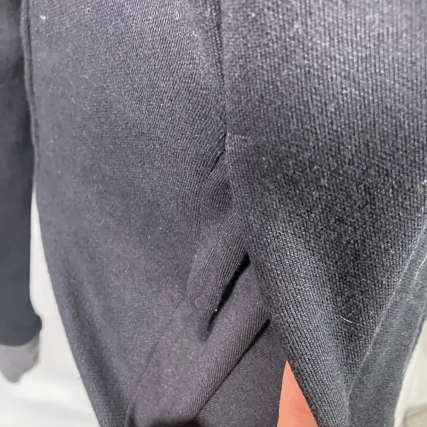 Alfani Black Zip‎ Bomber Jacket Sweatshirt Small Cotton Knit Grey Pockets New - Image 16