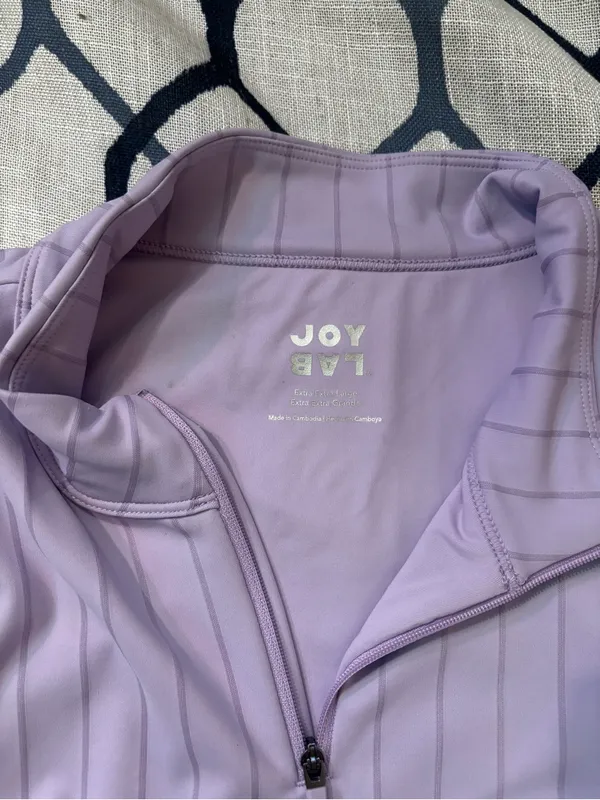 NWT JoyLab Women's High Neck Long Line lavender Bra - Size XL - Image 3
