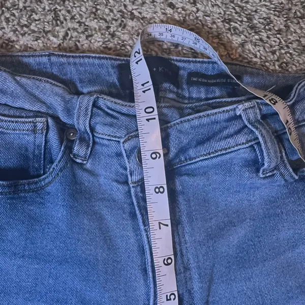 Kendall + Kylie The Icon High Rise‎ Straight Leg Ripped Distressed Jeans Women's - Image 5