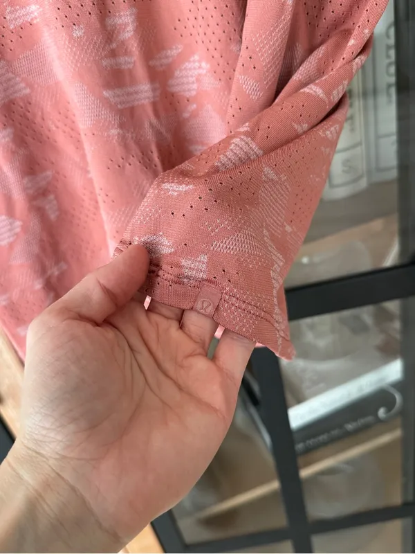 Lululemon Train to Be Short Sleeve Shirt Mosaic Multiply Brier Rose Pink Peony - Image 3