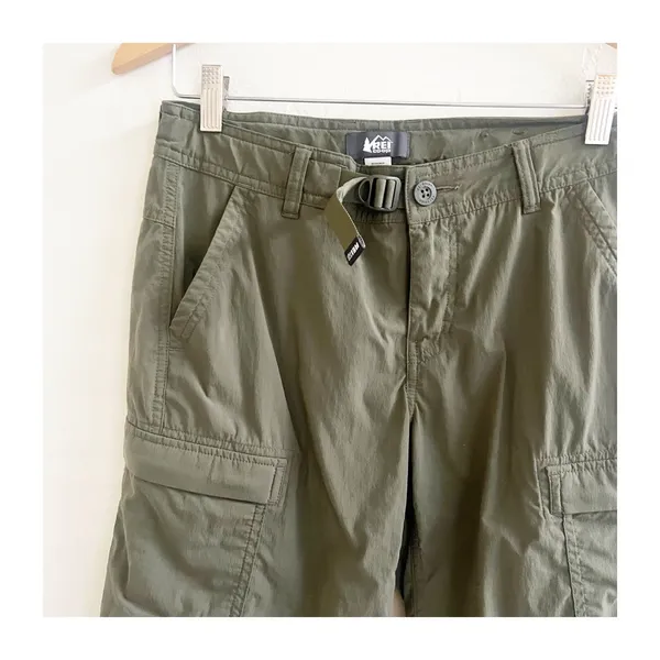 REI Hiking Shorts Womens Size 2 Army Green Relaxed Fit Cargo Pocket Activewear - Image 4