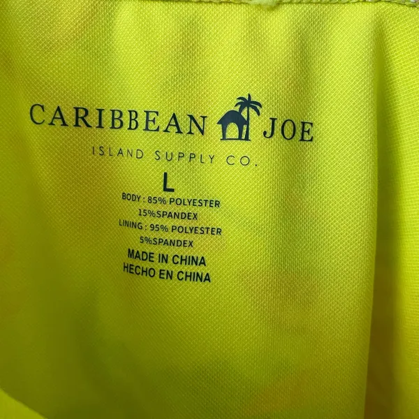 Caribbean Joe L Yellow One Piece‎ Swimsuit Floral Tropical Ruched Swimwear - Image 4