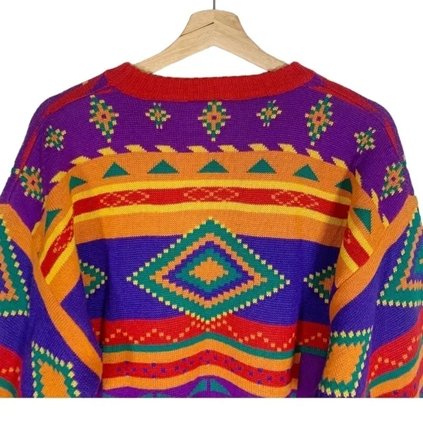 Vintage Meister Retro Southwestern Sweater Size Large - Image 7