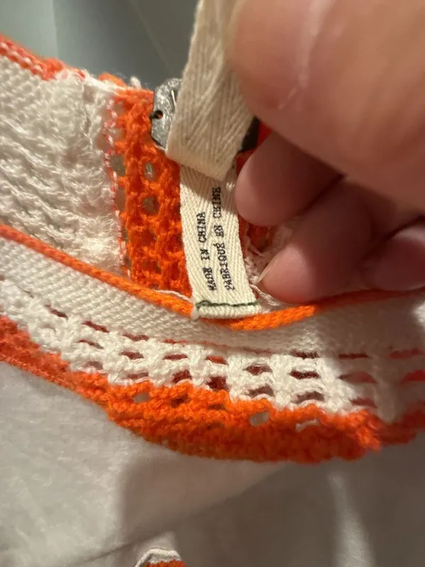 We The Free Bunny Top Crochet Detail Open Knit Crop Shirt - Image 4