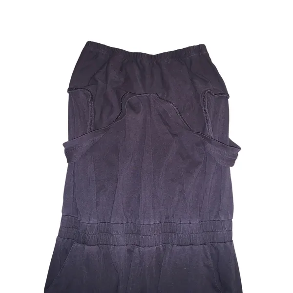 Pact Jumpsuit Medium Black Organic Cotton V-Neck Sleeveless Casual‎ Minimalist - Image 7