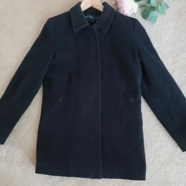 Kenneth Cole Reaction black Cashmere wool blend coat New! - Image 3