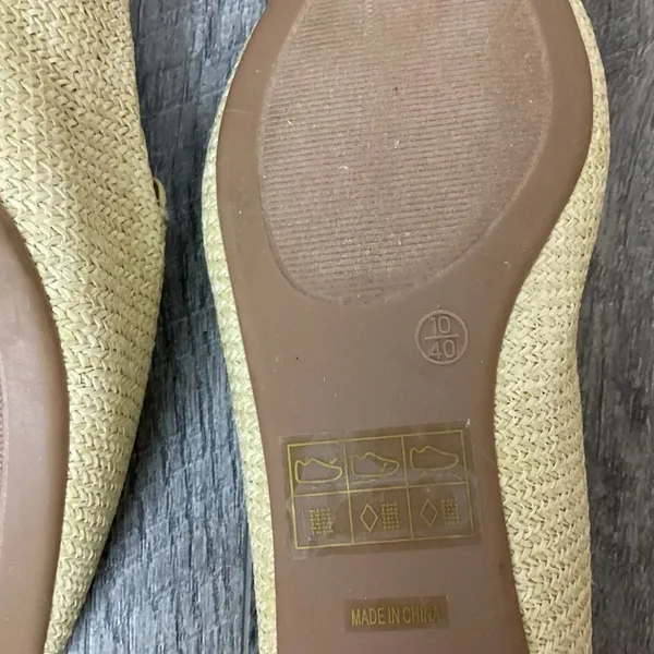 Lulu's Eliane Natural Raffia Pointed Toe Flats Size 10 - Image 7