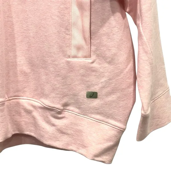 ASICS Women's Terry Pullover Hoodie Light Pink Size L - Image 4