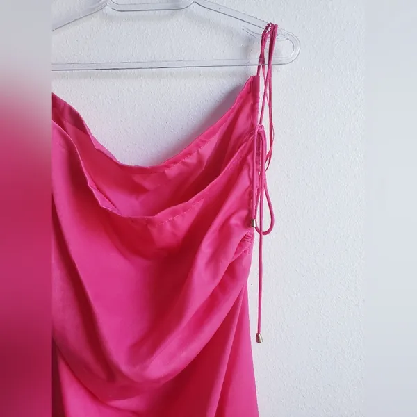 Free People Hattie Silky Tunic Hot Pink - Image 6