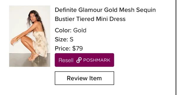 Lulus Sequin Gold Mini Dress - Image 5