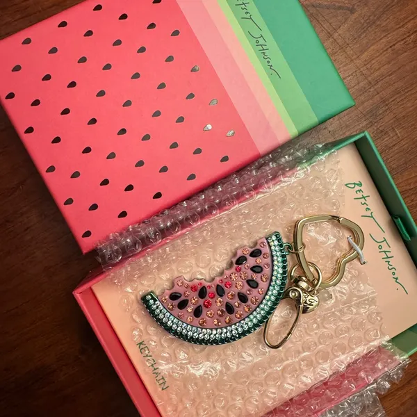 Betsey Johnson Watermelon Bag Charm / Keychain NIB - Image 2