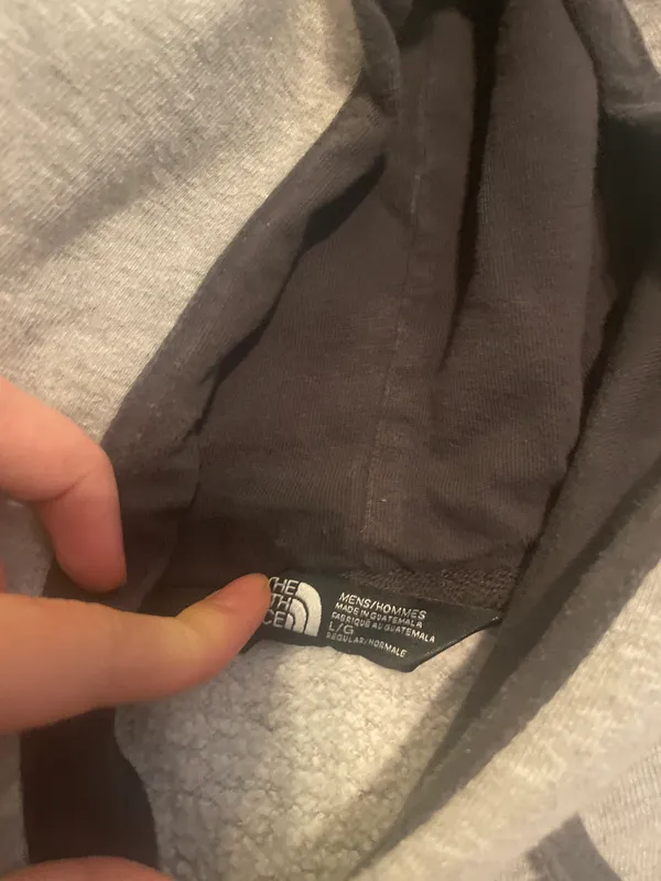 Grey North Face Logo sweatshirt - Image 3