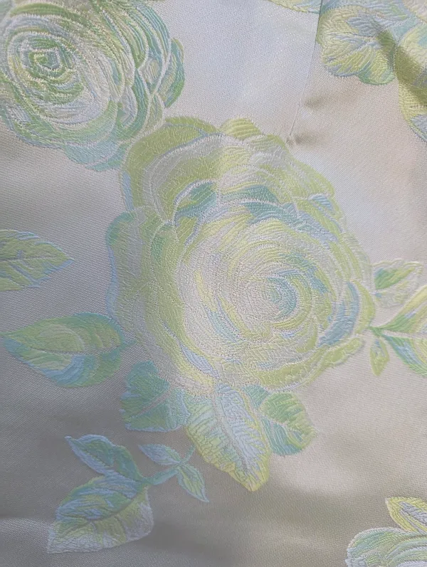 Lulus Brighter Side Mint Green Floral Satin Jacquard Mini Dress Size XL NY Jets - Image 5