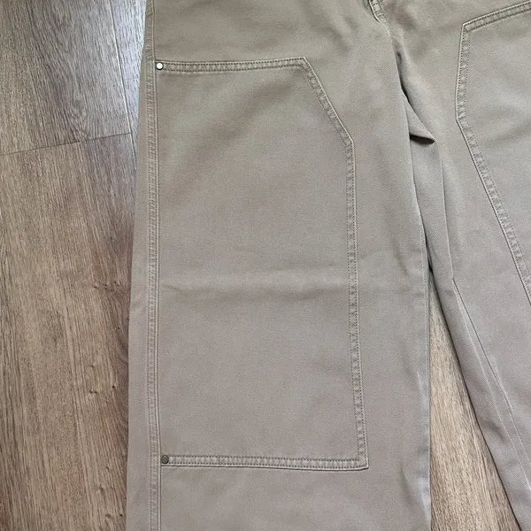 Loft Women's Tan Brown Canvas Wide Leg Utility Pants Size 4‎ - Image 5