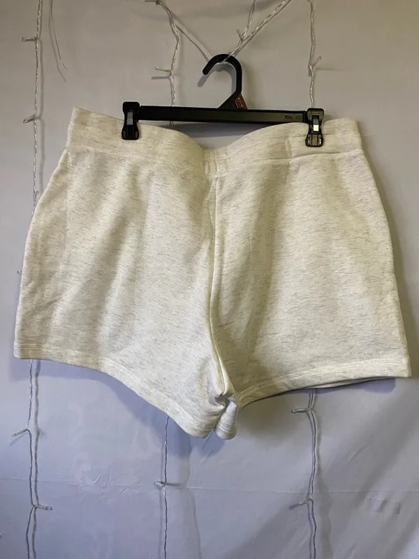 Women’s Cream Drawstring Casual Lounge Shorts Size L - Image 4