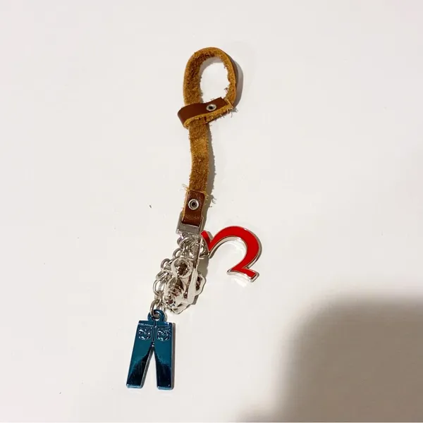 True Religion Leather‎ Key Fob Guitar Buddha Jeans & Omega Charms - Image 3