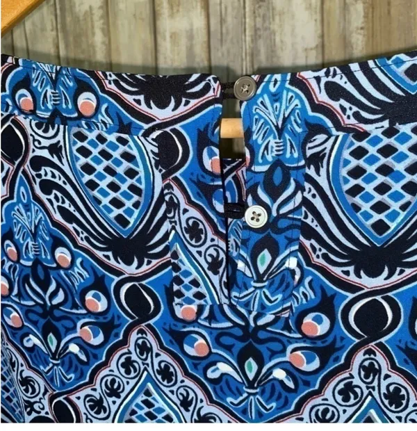 Loft Blue Paisley Blouse •Small - Image 4