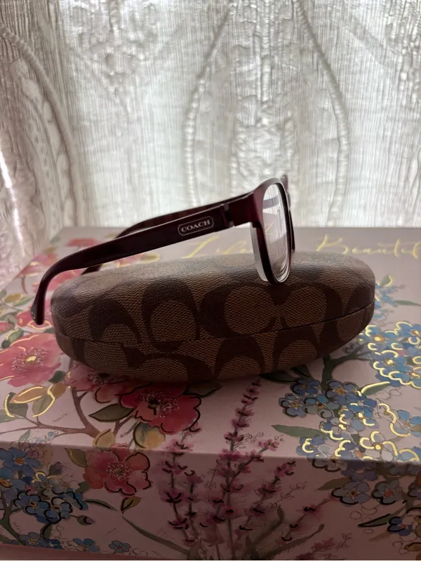 Coach Women's Satin Burgundy (Ashlyn HC 5039) 51mm Glasses - Image 8