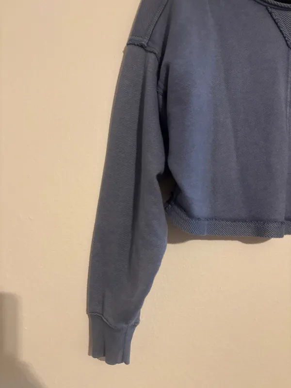 Blue Aerie Cropped Crewneck - Image 2