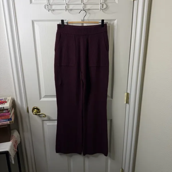 Athleta Felicity Cozy Pant Spiced‎ Cabernet Womens Size S - Image 3