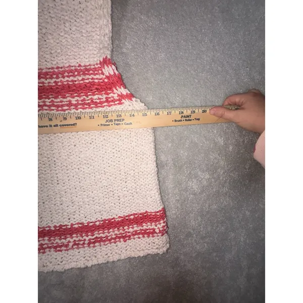 Anthropologie Pilcro mock-neck keyhole sweater tank off-white red striped Small‎ - Image 7