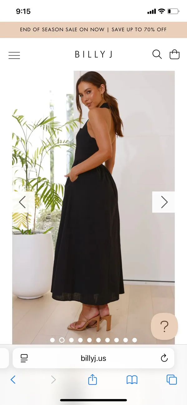 Billy J Boutique Caden maxi dress Black Size 8 - Image 4
