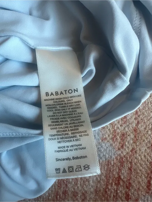 Aritzia Babaton Contour Squareneck Mini Dress glimmer light blue XS style 83055 - Image 4