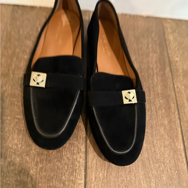 KATE SPADE Women's Camellia Black Suede Loafers‎ Size 7.5B - Image 2